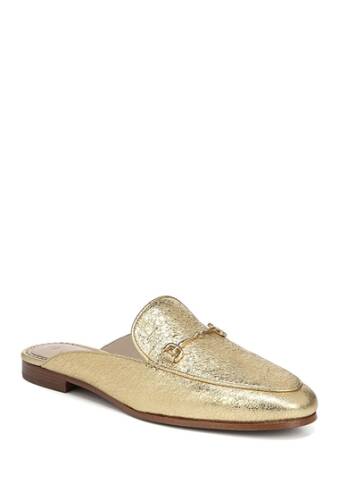Incaltaminte femei sam edelman linnie metallic loafer mule bright gold