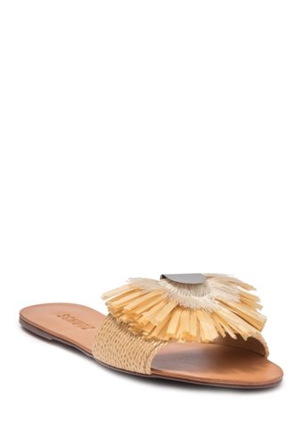 Incaltaminte femei schutz argira fringed raffia slide sandal palha