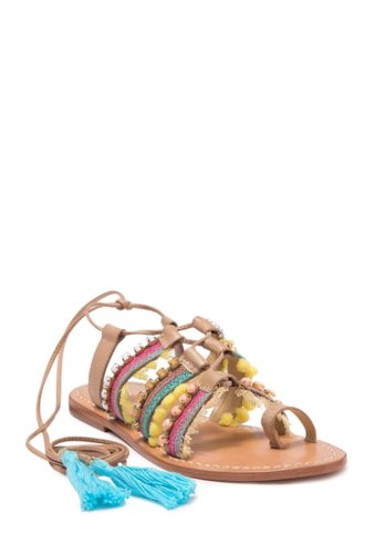 Incaltaminte femei schutz patricia embellished lace-up sandal oyster