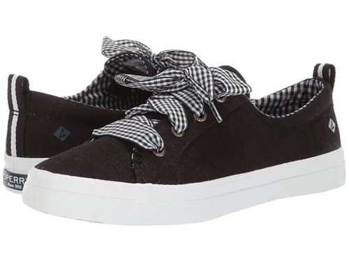 Incaltaminte femei sperry top-sider crest vibe gingham lace black