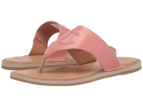Incaltaminte femei sperry top-sider seaport thong leather nantucket red