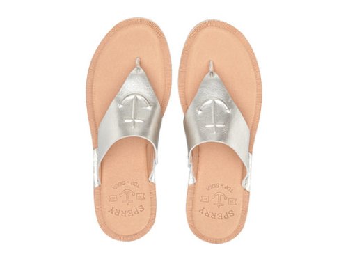 Incaltaminte femei sperry top-sider seaport thong leather platinum