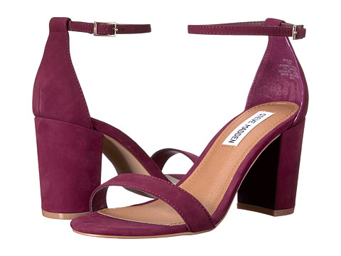 Incaltaminte femei steve madden exclusive - declair block heeled sandal burgundy nubuck
