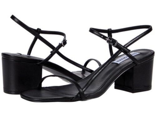 Incaltaminte femei steve madden idea heeled sandals black leather