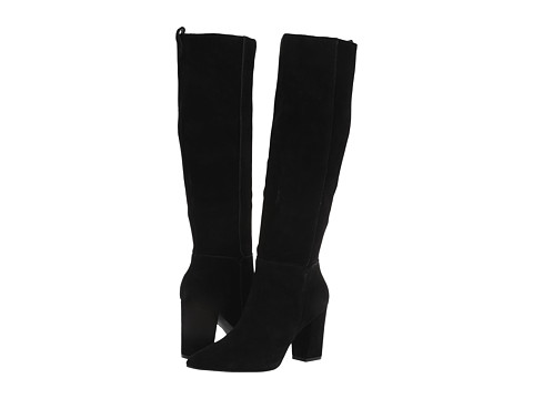 Incaltaminte femei steve madden raddle to the knee boot black suede