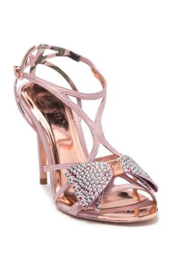 Incaltaminte femei ted baker london arayi crystal bow strappy sandal light pink