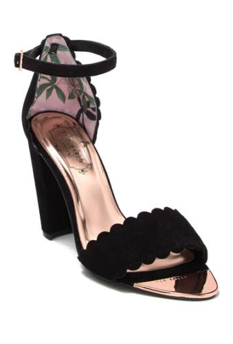 Incaltaminte femei ted baker london raidha scalloped detail sandal black