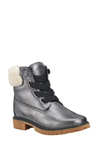 Incaltaminte femei timberland jayne 6 genuine shearling waterproof boot dark grey metallic