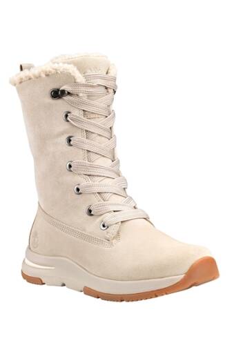 Incaltaminte femei timberland mabel town fleece lined waterproof lace-up mid boot pure cashmere