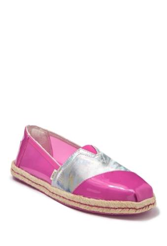 Incaltaminte femei toms alpargata pink slip-on sneaker bright pink