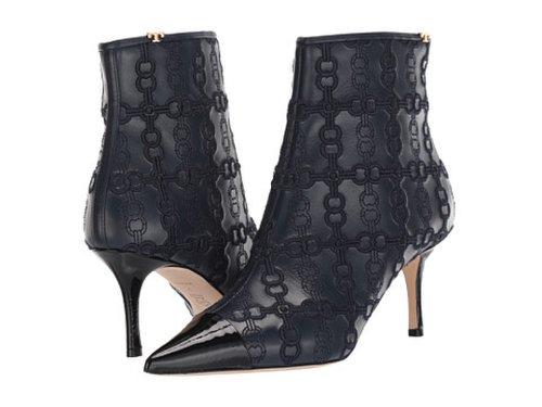 Incaltaminte femei tory burch 65 mm penelope embroidered bootie ink navyperfect black