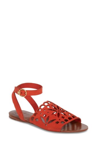 Incaltaminte femei tory burch may perforated ankle strap sandal poppy orange