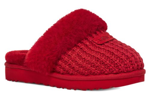 Incaltaminte femei ugg cozy knit slipper samba red