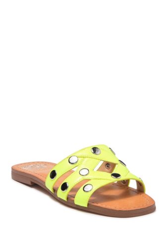 Incaltaminte femei vince camuto vazista studded slide sandal pop yellow