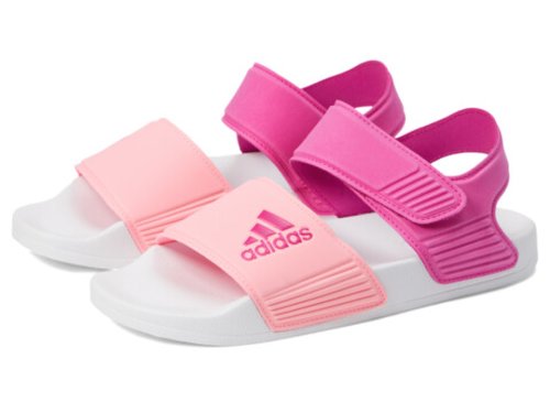 Incaltaminte fete adidas kids adilette sandals (toddlerlittle kidbig kid) lucid fuchsiabeam pinkpulse mint
