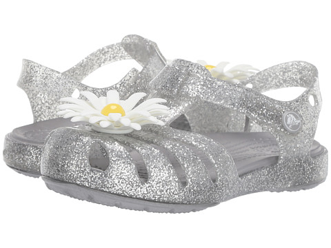 Incaltaminte fete crocs isabella charm sandal (toddlerlittle kid) silver