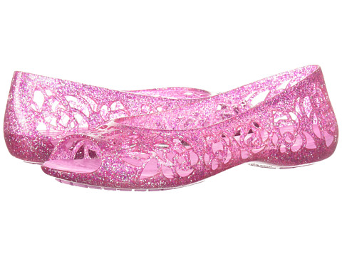 Incaltaminte fete crocs isabella glitter jelly flat gs (little kidbig kid) vibrant pink