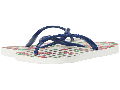 Incaltaminte fete havaianas slim fashion sandals (toddlerlittle kidbig kid) whitenavy blue