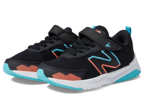 Incaltaminte fete new balance kids 545 bungee lace with hook-and-loop top strap (little kid) blackgrapefruit