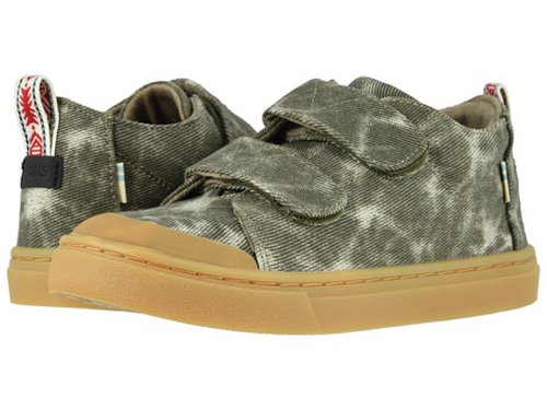 Incaltaminte fete toms lenny mid double strap (little kidbig kid) dusty olive washed printed twill