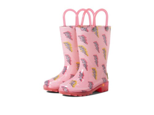 Incaltaminte fete western chief kids pink lightning lighted pvc rain boot (toddlerlittle kid) pink