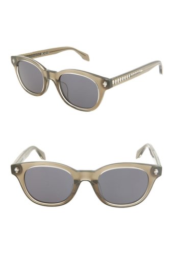 Ochelari barbati alexander mcqueen 47mm acetate frame round sunglasses crystal mud