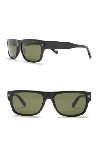 Ochelari barbati ermenegildo zegna retro square 56mm sunglasses shiny black green