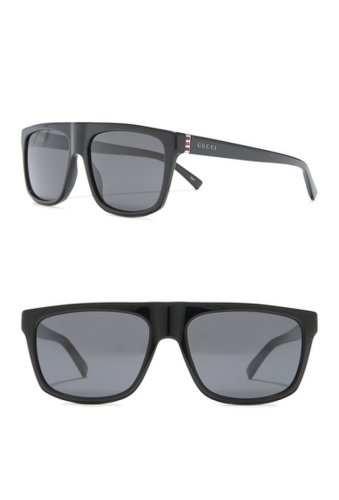 Ochelari barbati gucci 57mm modified square sunglasses black