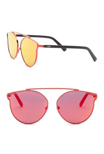 Ochelari femei aqs sunglasses ivy 62mm aviator sunglasses red-blackred