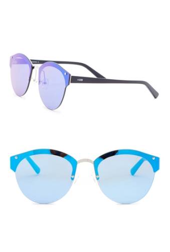 Ochelari femei aqs sunglasses lolli 64mm modified cat eye sunglasses silvernavyblue
