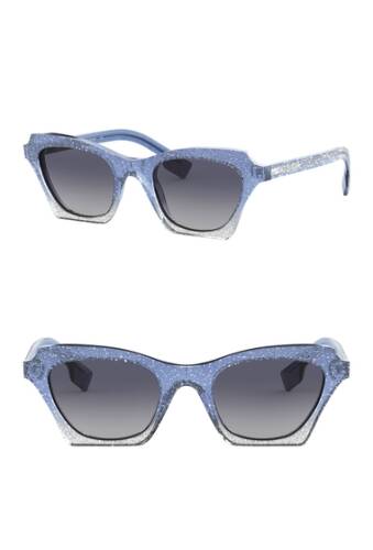 Ochelari femei burberry 49mm modified butterfly sunglasses blue grey