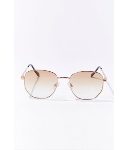 Ochelari femei forever21 gradient round sunglasses goldchampagne