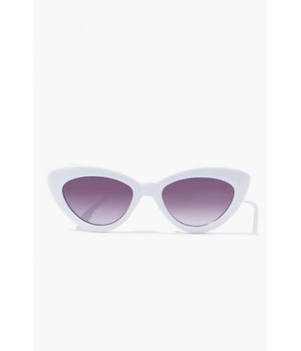 Ochelari femei forever21 opaque cat-eye sunglasses white