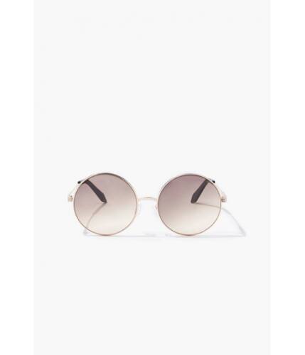 Ochelari femei forever21 round frame sunglasses goldtan