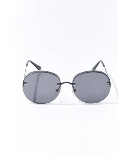 Ochelari femei forever21 semi-rimmed sunglasses blackblack