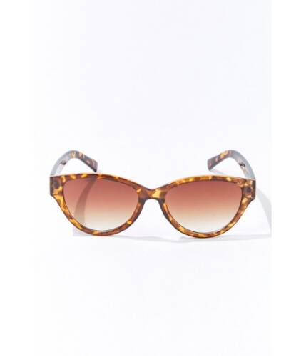 Ochelari femei forever21 tortoiseshell oval gradient sunglasses brownbrown