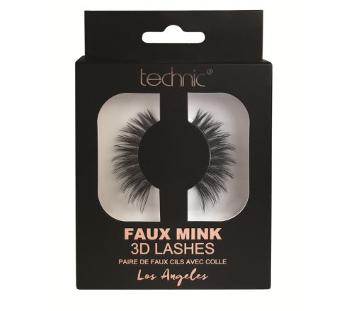 Gene false banda 3d technic faux mink lashes los angeles, adeziv inclus