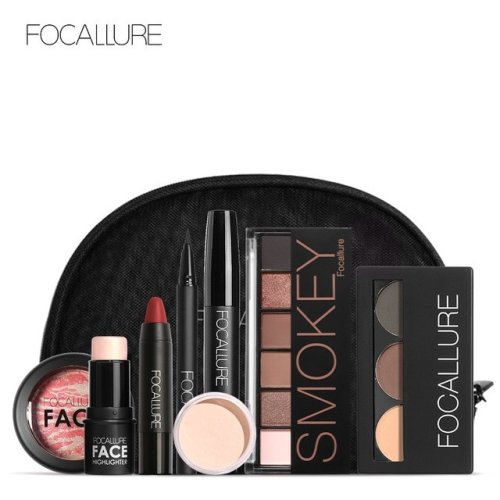 Set machiaj kit 9 produse cosmetice focallure make up set