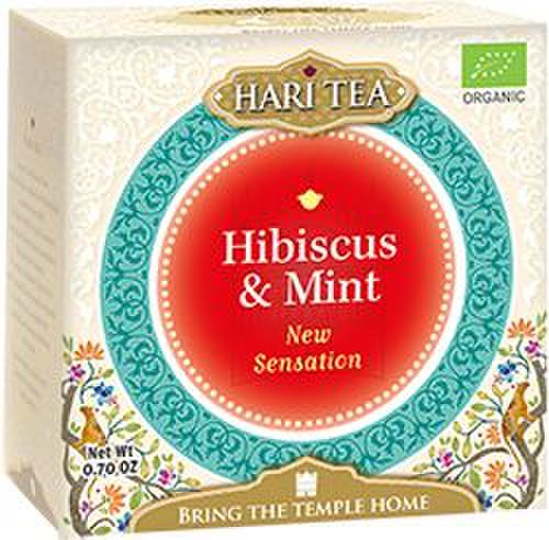 Ceai de hibiscus si menta bio new sensation, 10 plicuri, hari tea