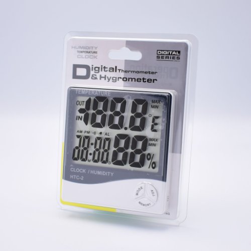 Ceas electronic cu higrometru si termometru interior/exterior,am/pm,alarma – htc-2