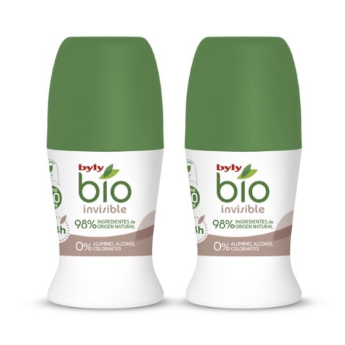 Deodorant roll-on bio natural 0% invisible byly (2 pcs)