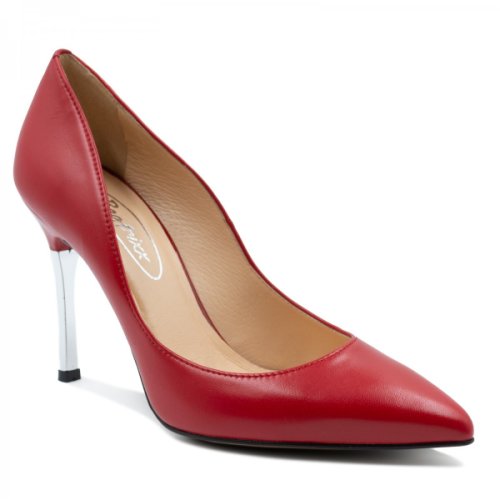 Pantofi eleganti dama, beatrixx, piele naturala, culoare rosu, cod 1550-02