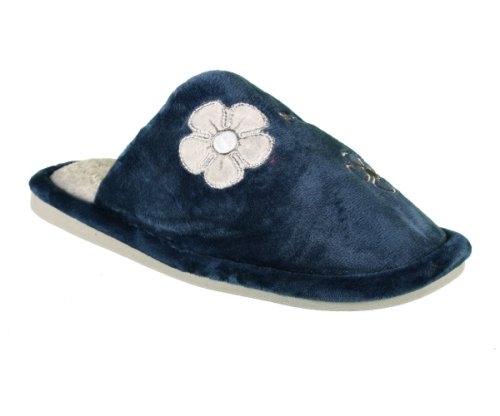 Papuci de casa bleumarin fashion pentru dama - cod 557bl