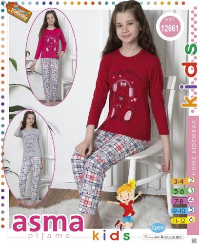 Pijama fetite happy bear - cod 12661c