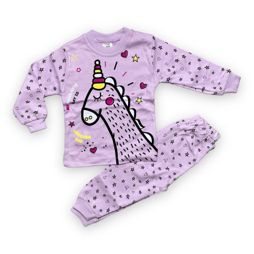 Pijama unicorn bumbac copii cod 3074