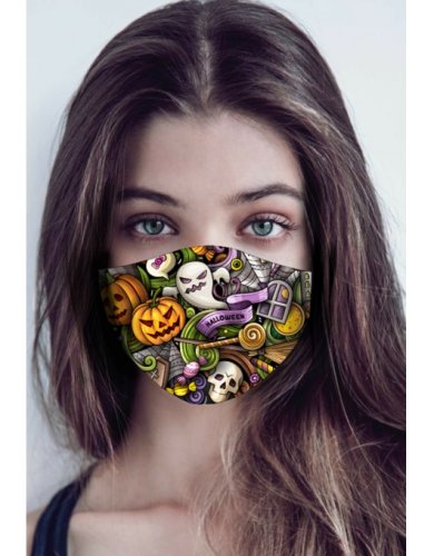 Halloween pattern mask