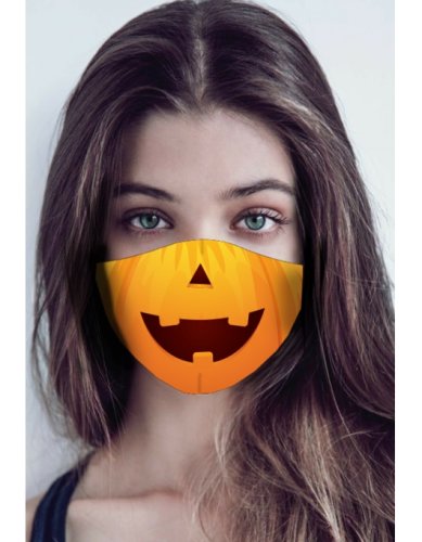 Smiling pumpkin mask