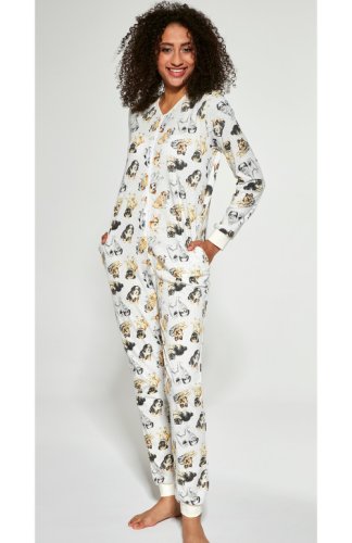 Pijama salopeta pentru femei, colectia mama-fiica, cornette w107-280 dogs 2