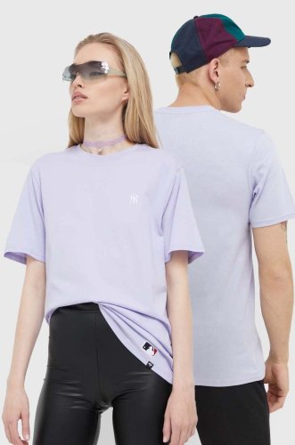 47brand tricou din bumbac mlb new york yankees culoarea violet, cu imprimeu