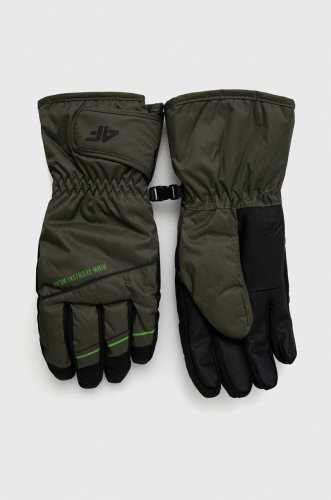 4f mănuși de schi culoarea verde